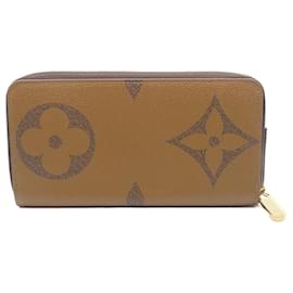 Louis Vuitton-Louis Vuitton Zippy Wallet Monogram Reverse Brown-Brown