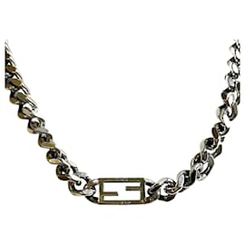 Fendi-Fendi Baguette Necklace MP4722-Silvery,Metallic