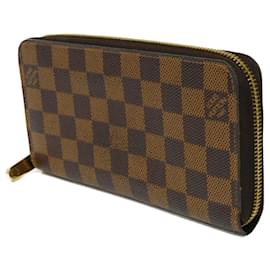 Louis Vuitton-Louis Vuitton Damier Canvas Zippy Wallet N41661-Brown