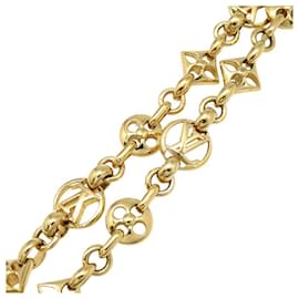 Louis Vuitton-Louis Vuitton Monogram Necklace M00371-Golden,Metallic
