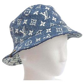 Cappello bucket in denim Monogram Louis Vuitton M77435 Blu