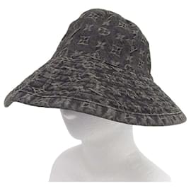 Louis Vuitton-Louis Vuitton Monogram Denim Hat Black-Black