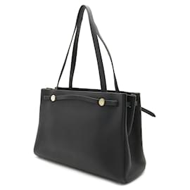 Hermès-Sac cabas en cuir Hermès noir-Noir