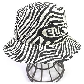 Céline Chapéu bucket Celine logo zebra branco preto L Branco