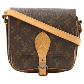 Louis Vuitton-Louis Vuitton Monogram Mini Cartouchiere PM Shoulder Bag-Brown