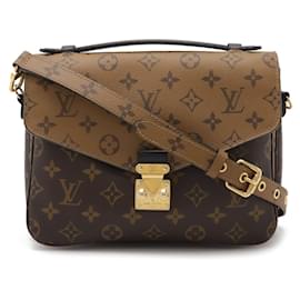 Louis Vuitton-Louis Vuitton Monogram Reverse Pochette Metis MM Handbag-Brown