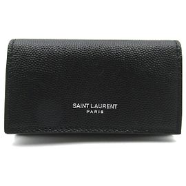 Yves Saint Laurent Étui en cuir Saint Laurent pour 4 clés noir Noir
