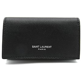 Yves Saint Laurent Saint Laurent Leather 4-Key Case Black Black