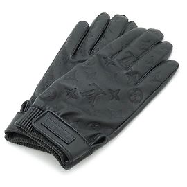 Monogram Shadow Handschuhe Louis Vuitton M73336 Schwarz