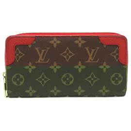 Louis Vuitton-Louis Vuitton Monogram Zippy Wallet Retiro Red-Red