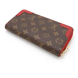 Louis Vuitton-Louis Vuitton Monogram Zippy Wallet Retiro Red-Red