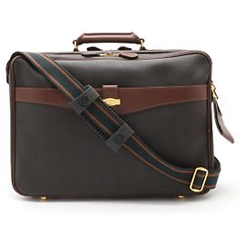 Alfred Dunhill Dunhill PVC Leather Business Briefcase Green