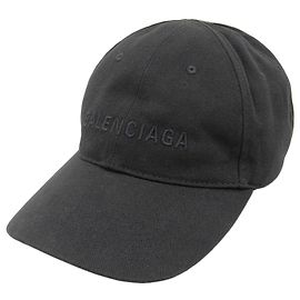 Balenciaga Canvas Baseball Cap Black Black