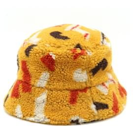 Fendi-Fendi Bucket Hat Polyester Wool Yellow-Yellow