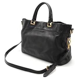 Prada-Prada Leather Tote Handbag-Black