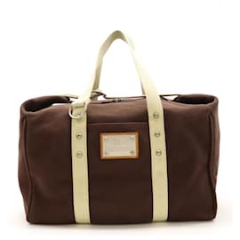 Louis Vuitton-Louis Vuitton Antigua Canvas Weekend Boston Bag-Brown