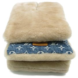 Bufanda de denim Louis Vuitton Colaboración NIGO MP2703 Castaño