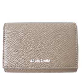 Balenciaga-Balenciaga Leather Card Holder 581099-Brown
