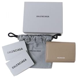 Balenciaga-Balenciaga Leather Card Holder 581099-Brown