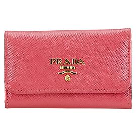 Llave de cuero Saffiano Prada 1PG222 Rosa