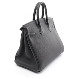 Hermès-Hermes Birkin 25 Togo Handbag Black-Black