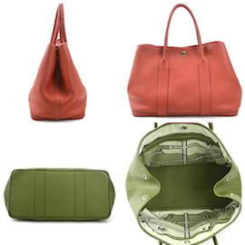 Hermès-Sac à main Hermes Tote Bag Jardin 36PM-Rouge