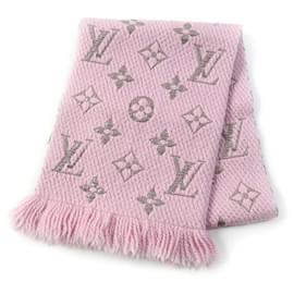Louis Vuitton-Louis Vuitton Logo Mania Shine Scarf-Pink