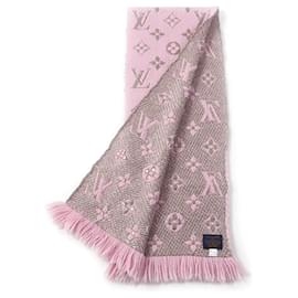 Louis Vuitton-Louis Vuitton Logo Mania Shine Scarf-Pink