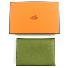 Hermès-Hermes Calvi Duo Card Case-Brown