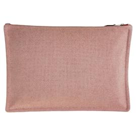 Hermès-Hermes Toile Ash H Tissage Clutch-Pink