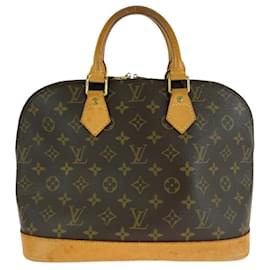 Louis Vuitton-Louis Vuitton Alma Handbag Brown Gold PVC-Brown