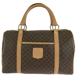 Céline Borsa Boston Celine Vintage Macadam Marrone in PVC Marrone