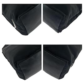 Prada-Prada Nylon Tessuto Triangle Logo Tote Bag-Black