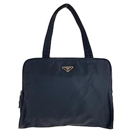 Prada-Prada Nylon Tessuto Logo Shoulder Bag-Black