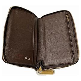 Louis Vuitton-Louis Vuitton Damier Zippy Compact Wallet N60028-Brown
