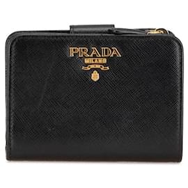 Prada-Prada Saffiano Leather Bifold Wallet-Black