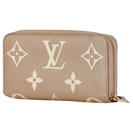 Louis Vuitton-Louis Vuitton Monogram Zippy Wallet Beige-Beige