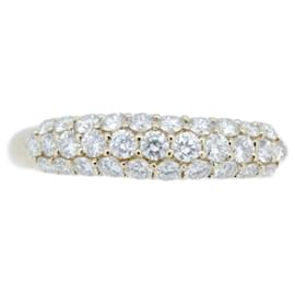 Autre Marque-Diamond Pave Ring K18YG Yellow Gold-Golden