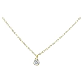 Autre Marque-Agat Diamond Necklace 0.10ct K18YG-Golden