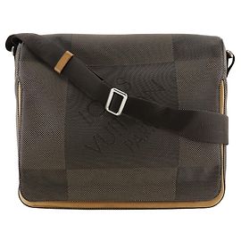 Bolsa mensageiro em canvas Damier Geant Louis Vuitton M93030 Marrom