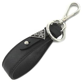 Prada-Prada Saffiano Leather Keyring 2PP68T053F0002-Black