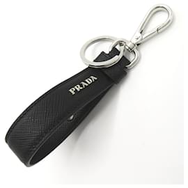 Prada-Prada Saffiano Leather Keyring 2PP68T053F0002-Black