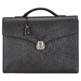 Alfred Dunhill Dunhill Leather Sidecar Briefcase Brown Brown