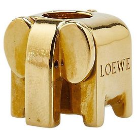 Loewe Gold Plated Elephant Dice Personalized Charm Golden