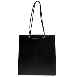 Fendi-Fendi Black Leather Handbag-Black