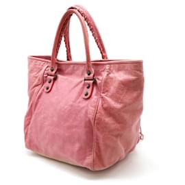 Balenciaga-Balenciaga The Sunday Leather Tote Bag-Pink