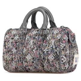 Louis Vuitton-Louis Vuitton Felt Leather Keepall XS Handbag M80821-Grey