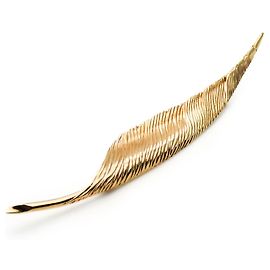 Spilla in piume d'oro Christian Dior D'oro