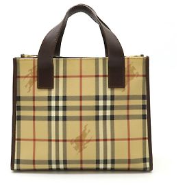 Bolsa mini de couro PVC da Burberry Bege