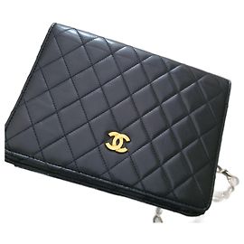 Chanel Black Leather Handbag Black